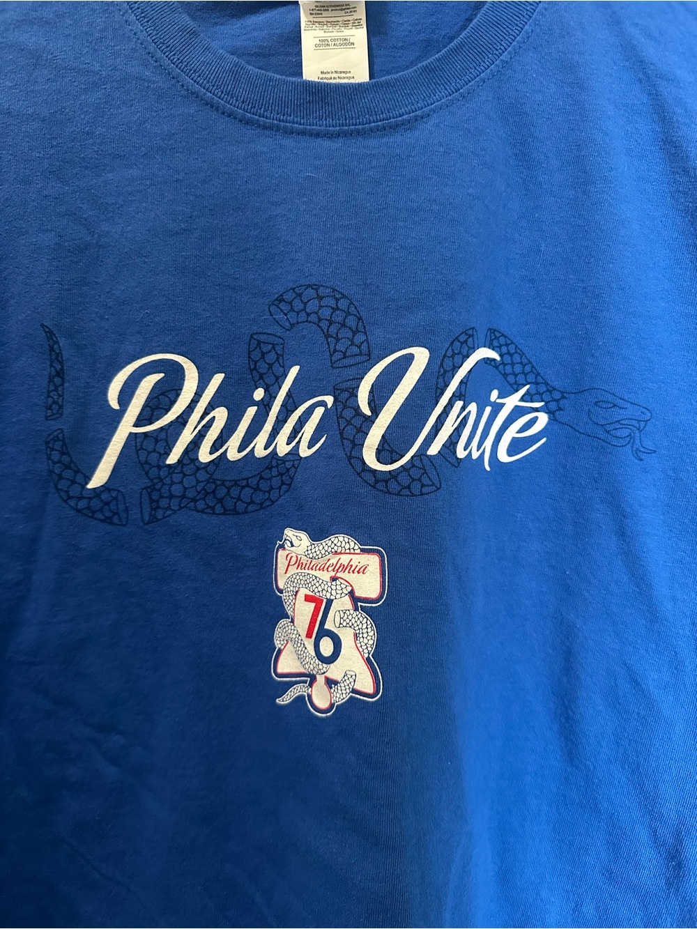 Phila Unite Sixers 76ers Blue Special Edition Graphic Tee